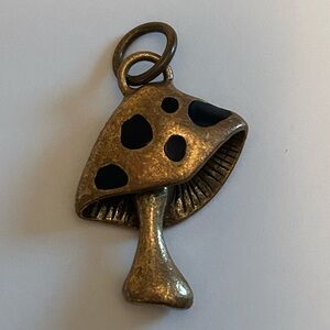 Bronze mushroom toadstool pendant charm